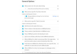Adblock Plus - options