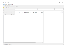 Advanced Port Scanner - file-menu