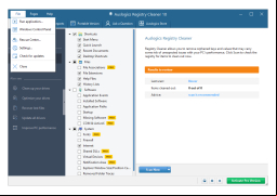 Auslogics Registry Cleaner - file-menu