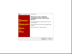 Combined Community Codec Pack - welcome-screen-setup