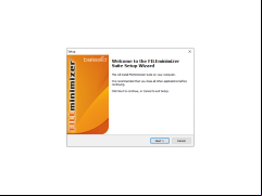 FILEminimizerSuite - welcome-screen-setup