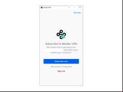 Firefox Private Network - welcome-screen
