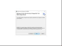 Intel Processor Diagnostic Tool - welcome-screen-setup