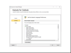 Kutools for Outlook - languages-settings
