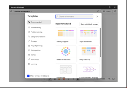 Microsoft Whiteboard - templates