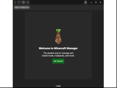 Minecraft Manager - welcome-screen