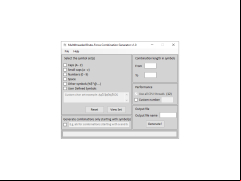 Multithreaded Brute-Force Combination Generator - main-screen