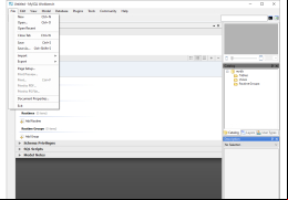 MySQL Workbench - file-menu