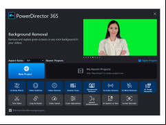 PowerDirector 15 - main-screen