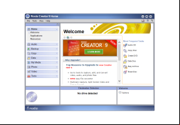 Roxio Easy Media Creator - main-screen