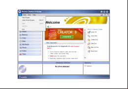 Roxio Easy Media Creator - file-menu