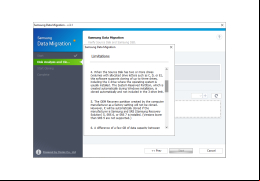 Samsung Data Migration - limitations-second