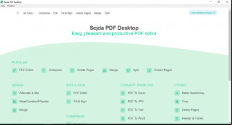 Sejda PDF Desktop screenshot 1