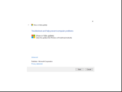 Show or Hide Updates Troubleshooter (wushowhide) - welcome-screen
