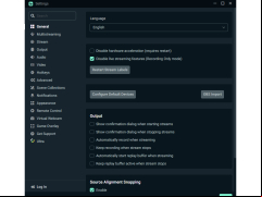 Streamlabs - settings-menu