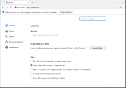 Tor Browser Bundle - settings