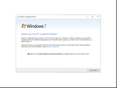 Windows 7 Upgrade Advisor - main-screen